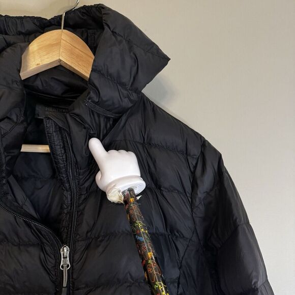 Heatkeeper black puffer packable zip front detachable hooded Parka Size XL - Picture 6 of 10